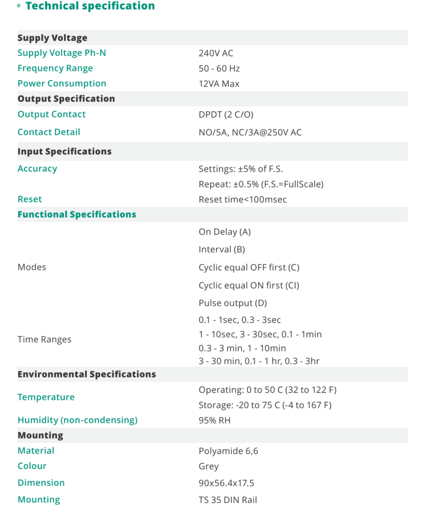 Multi Function Timer M5TMR technical details